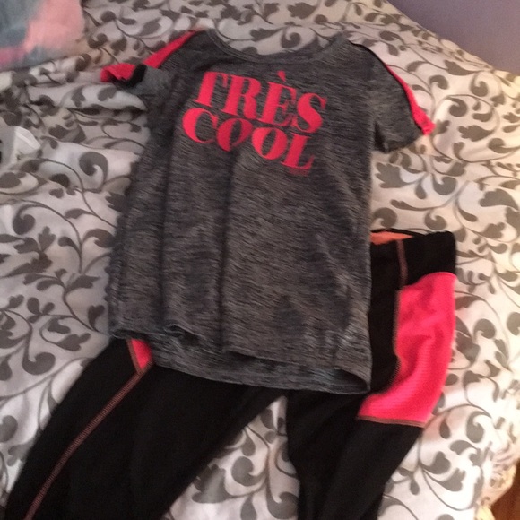 Justice Other - Justice Coral Sweat Leggings+Tee